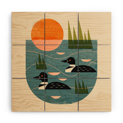 Renea L Thull Loon Lake Wood Wall Mural