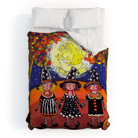 Renie Britenbucher 3 Little Witches Duvet Cover
