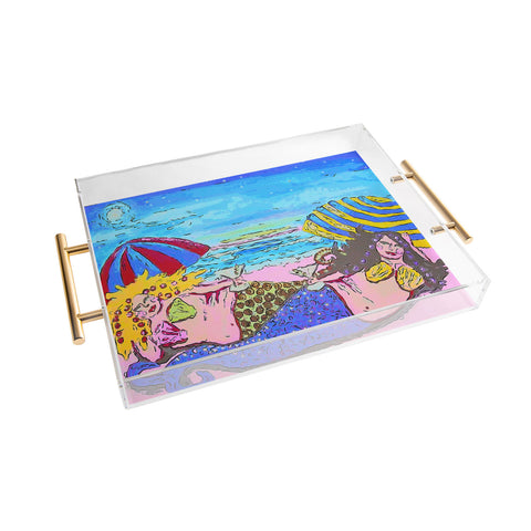 Renie Britenbucher Beached Mermaids Acrylic Tray