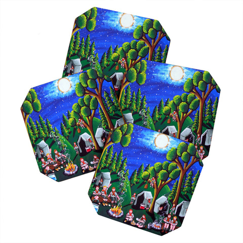 Renie Britenbucher Boy Scouts Camp Out Coaster Set