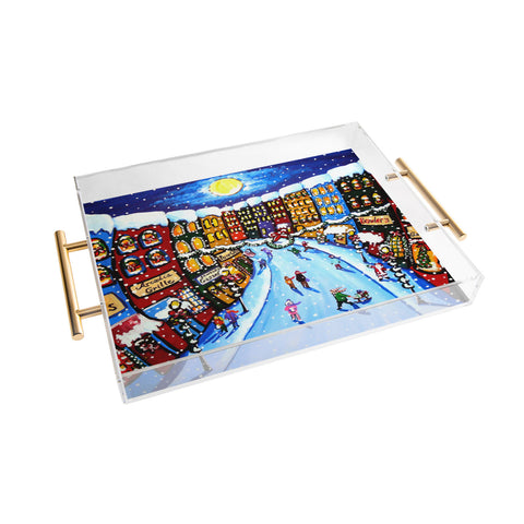 Renie Britenbucher Christmas Shoppers Acrylic Tray