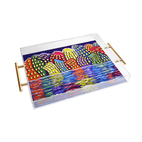 Renie Britenbucher Dancing City Acrylic Tray