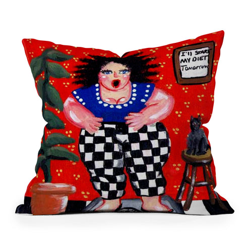 Renie Britenbucher Diet Diva Outdoor Throw Pillow