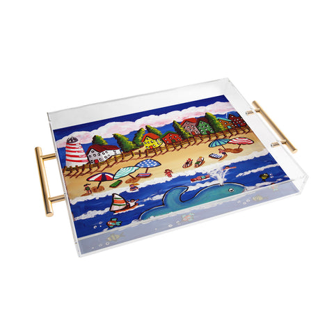 Renie Britenbucher Doris the Blue Whale at Cape Cod Acrylic Tray