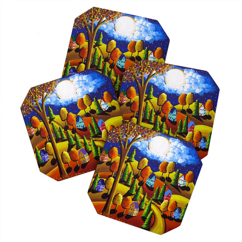 Renie Britenbucher Fall Night 1 Coaster Set