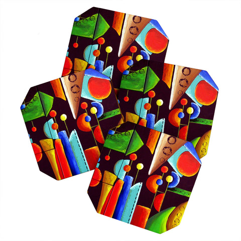 Renie Britenbucher Funky Abstract Coaster Set