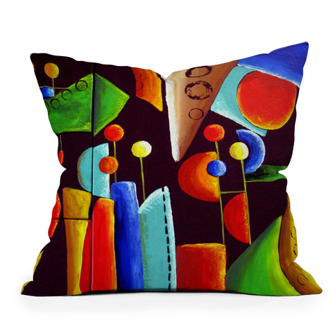 Renie Britenbucher Funky Abstract Outdoor Throw Pillow