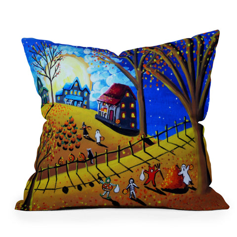 Renie Britenbucher Halloween Outdoor Throw Pillow