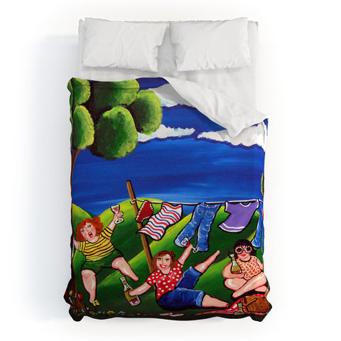 Renie Britenbucher Laundry Day Divas Duvet Cover