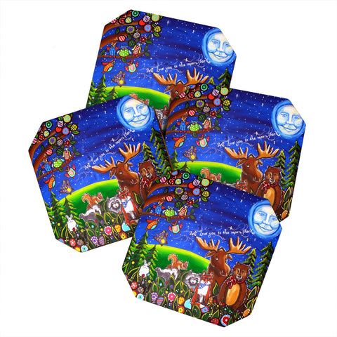 Renie Britenbucher Love You To The Moon And Back Coaster Set