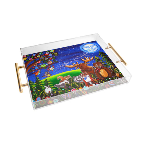 Renie Britenbucher Love You To The Moon And Back Acrylic Tray