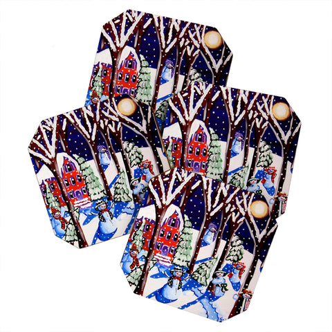 Renie Britenbucher Magic Snowmen Coaster Set