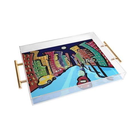 Renie Britenbucher Night In The City Acrylic Tray