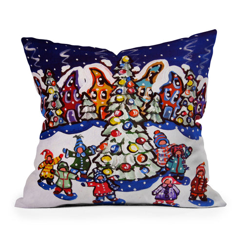 Renie Britenbucher Oh Christmas Tree Outdoor Throw Pillow