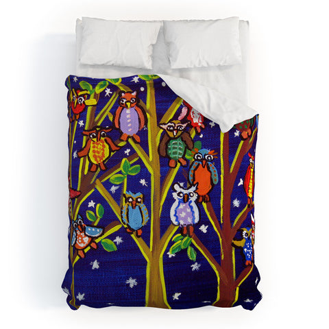 Renie Britenbucher Owl Party Duvet Cover