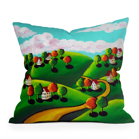 Renie Britenbucher Peaceful Day Landscape Outdoor Throw Pillow