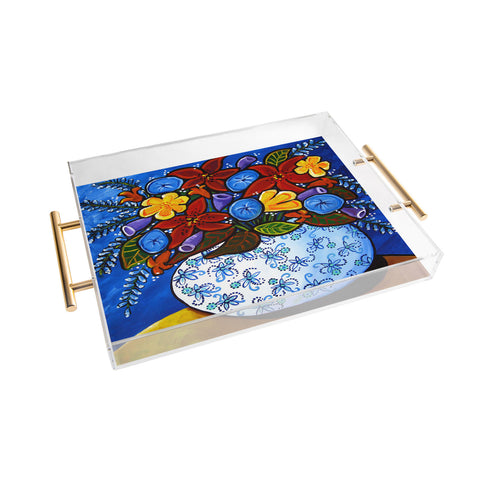 Renie Britenbucher Summer Bouquet Acrylic Tray