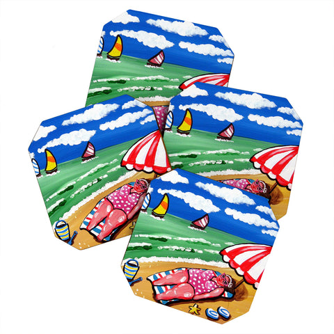 Renie Britenbucher Sunbather Diva Coaster Set
