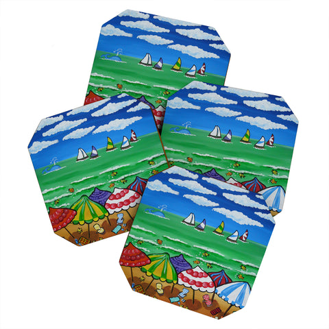 Renie Britenbucher Whimsical Beach 1 Coaster Set