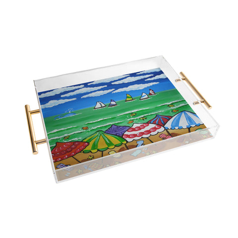 Renie Britenbucher Whimsical Beach 1 Acrylic Tray