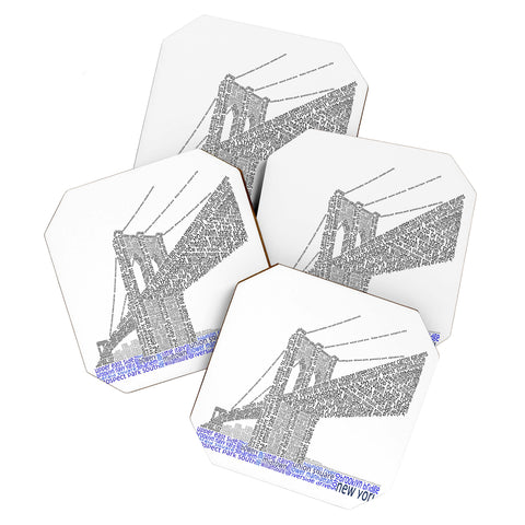 Restudio Designs Brooklyn Bridge Coaster Set