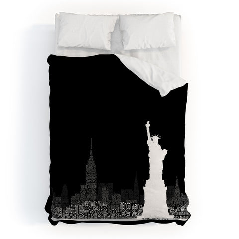 Restudio Designs New York Skyline 4 Duvet Cover