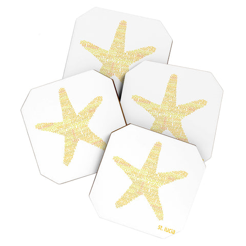 Restudio Designs St Lucia Starfish Coaster Set