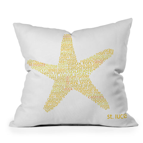 Restudio Designs St Lucia Starfish Outdoor Throw Pillow