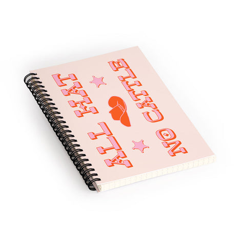 retrografika All hat no cattle in pink Spiral Notebook