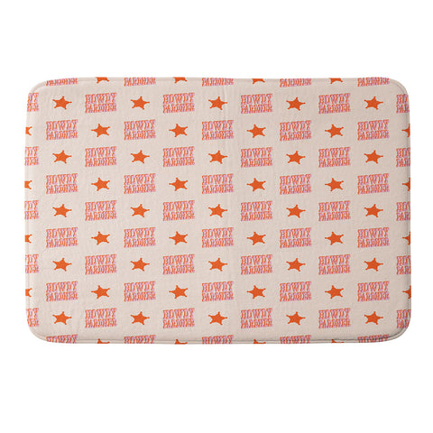 retrografika Old West Howdy Pardner bright Memory Foam Bath Mat