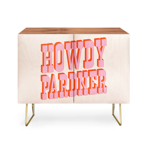 retrografika Old West Howdy Pardner bright Credenza
