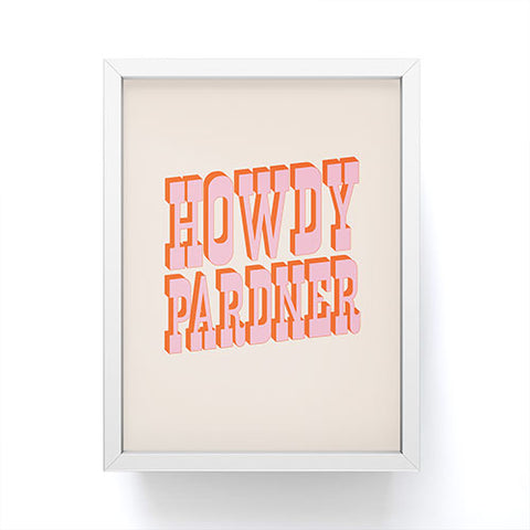 retrografika Old West Howdy Pardner bright Framed Mini Art Print