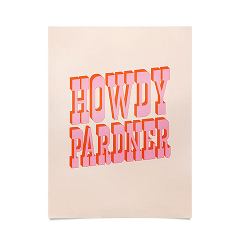 retrografika Old West Howdy Pardner bright Poster