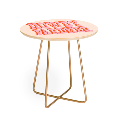 retrografika Old West Howdy Pardner bright Round Side Table