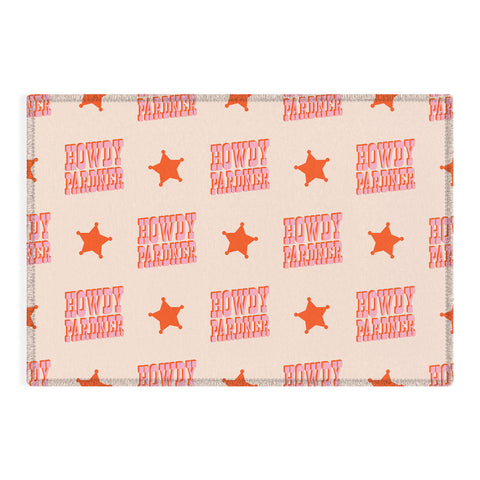 retrografika Old West Howdy Pardner bright Outdoor Rug