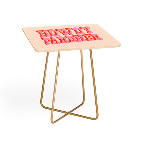 retrografika Old West Howdy Pardner bright Side Table