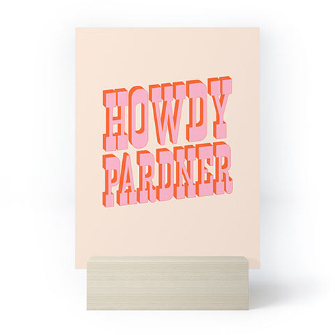 retrografika Old West Howdy Pardner bright Mini Art Print