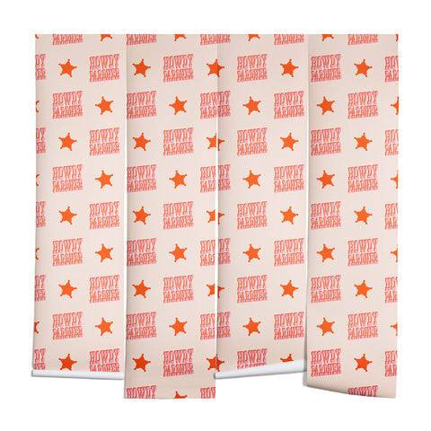 retrografika Old West Howdy Pardner bright Wall Mural