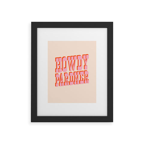 retrografika Old West Howdy Pardner bright Framed Art Print