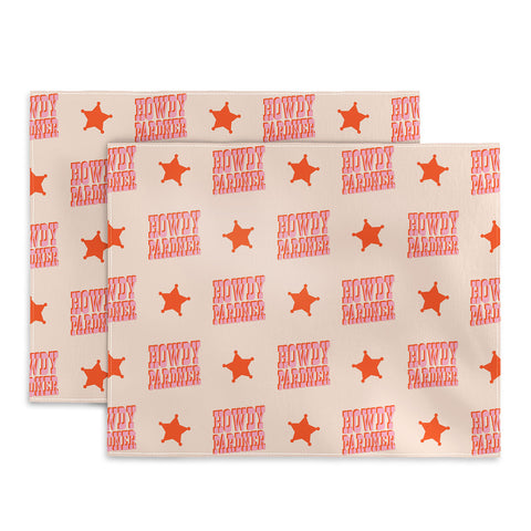 retrografika Old West Howdy Pardner bright Placemat