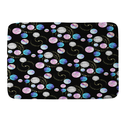 retrografika Outer Space Planets Galaxies Memory Foam Bath Mat