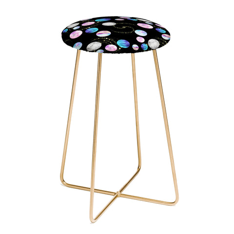 retrografika Outer Space Planets Galaxies Counter Stool