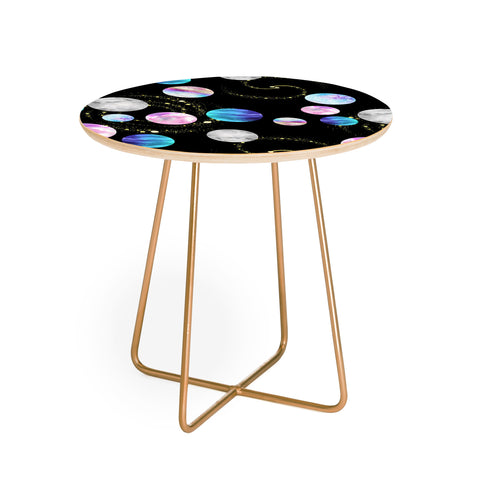 retrografika Outer Space Planets Galaxies Round Side Table