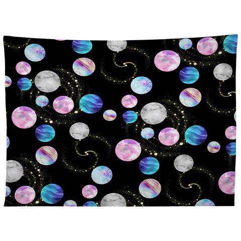 retrografika Outer Space Planets Galaxies Tapestry