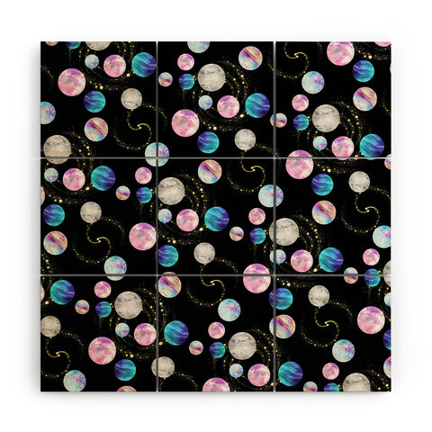 retrografika Outer Space Planets Galaxies Wood Wall Mural