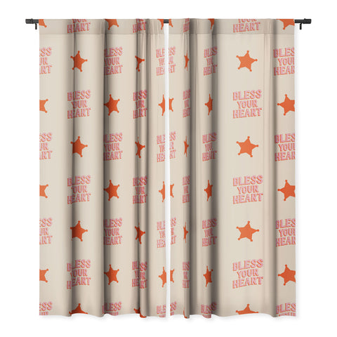 retrografika Southern Snark Bless your heart Blackout Window Curtain