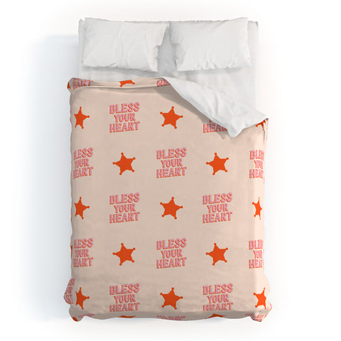 retrografika Southern Snark Bless your heart Duvet Cover