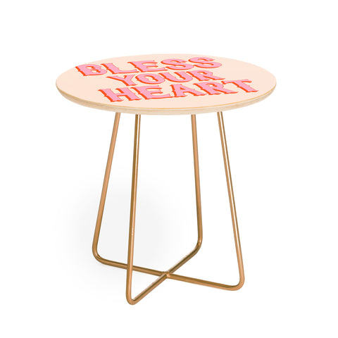 retrografika Southern Snark Bless your heart Round Side Table