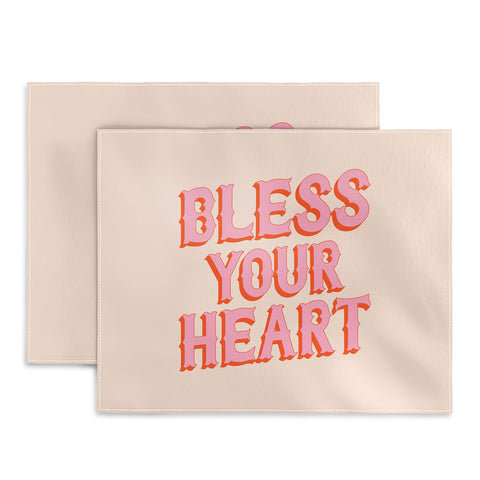 retrografika Southern Snark Bless your heart Placemat