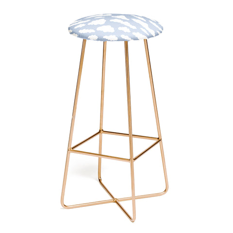retrografika Sunny Summer Sky White Cartoon Bar Stool